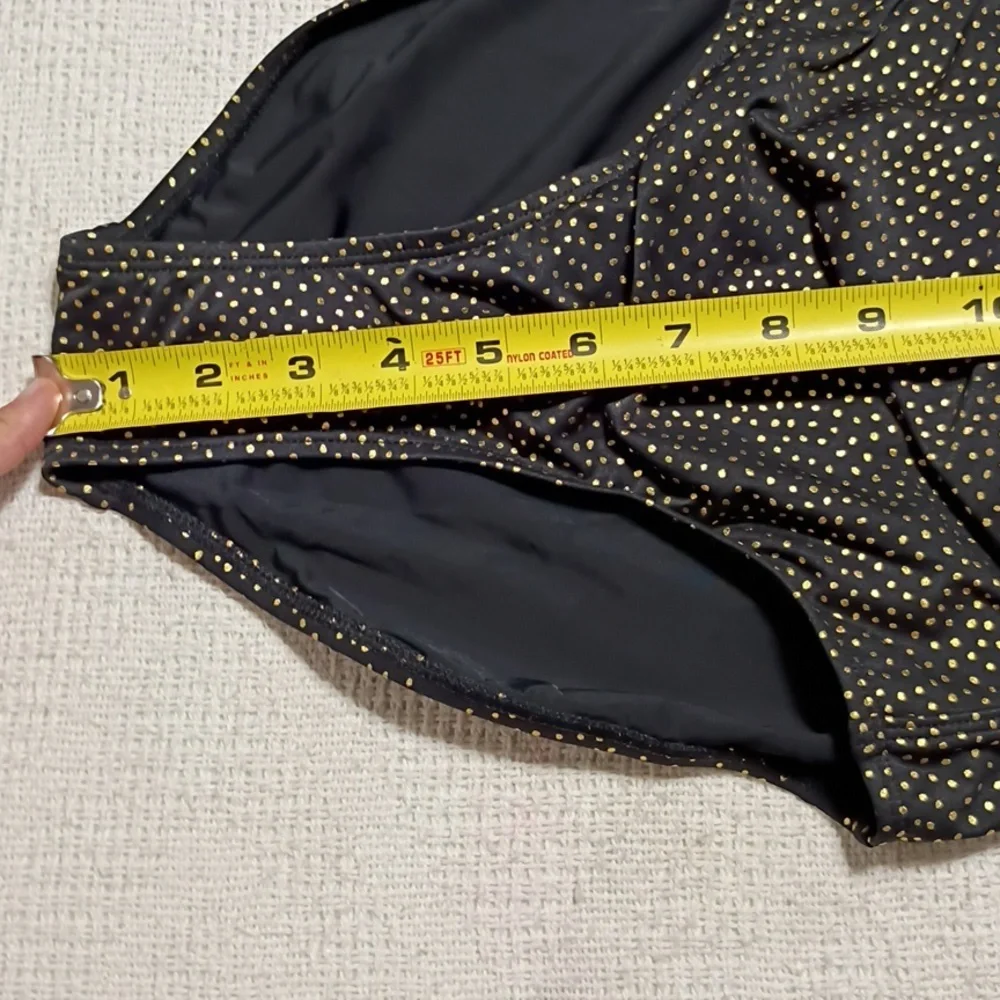 NWT Nip Tuck Swimsuit One Piece Black And Gold Multi Fit Cup Women's Size 4 - Picture 11 of 11